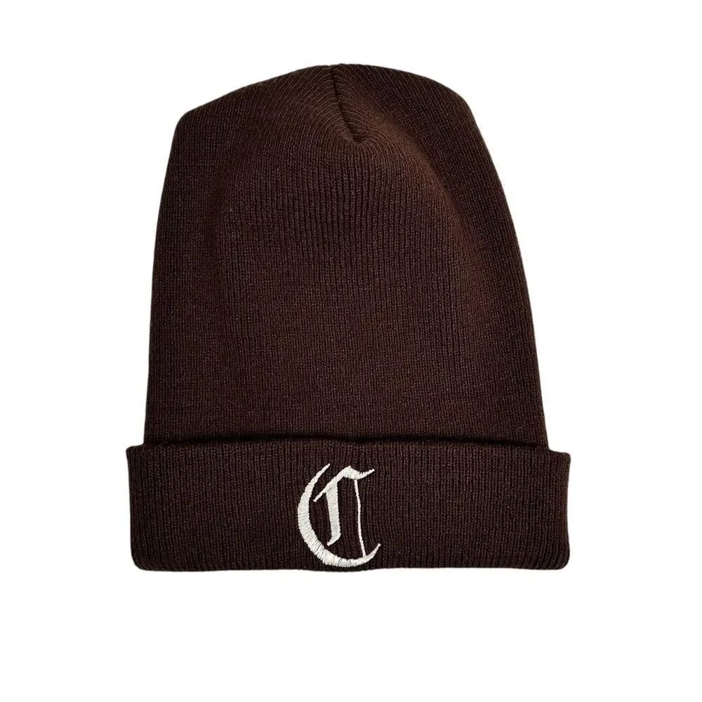 Vintage Crespi Football Beanie Brown Celts Old English C Made In USA